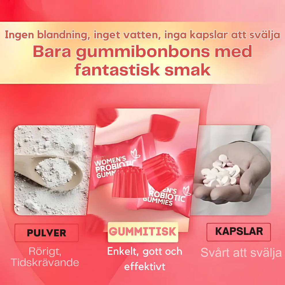 Karpalo-probioottikumikarkit naisten tasapainoon